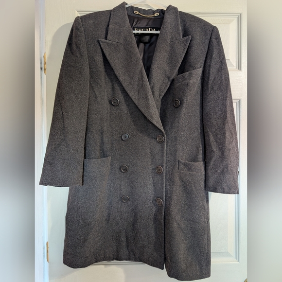 Escada Women's Wool Double-Breasted Blazer Coat - Picture 3 of 9